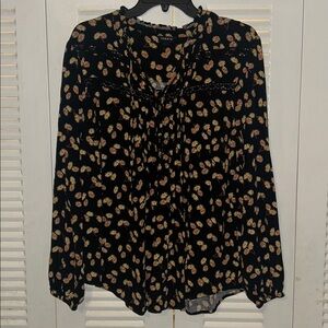 Torrid Black Floral Top